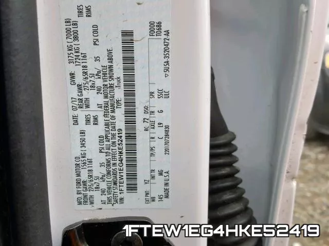 1FTEW1EG4HKE52419 фото 2