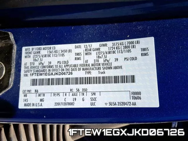 1FTEW1EGXJKD06726 фото 2
