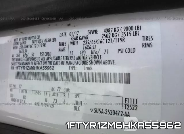 1FTYR1ZM6HKA55962 фото 10