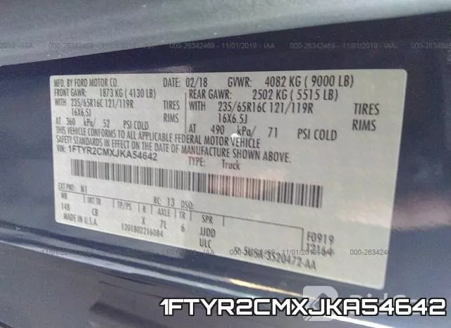 1FTYR2CMXJKA54642 фото 10