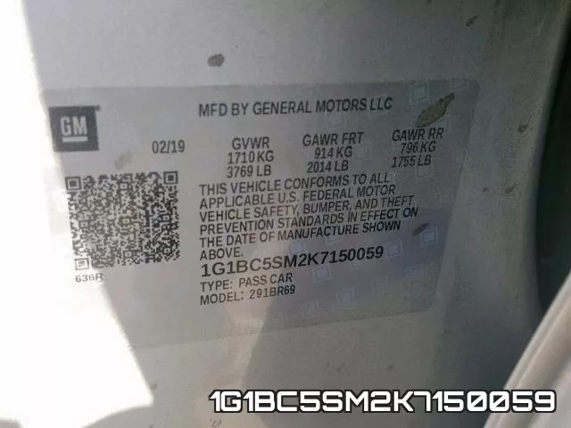 1G1BC5SM2K7150059 фото 2