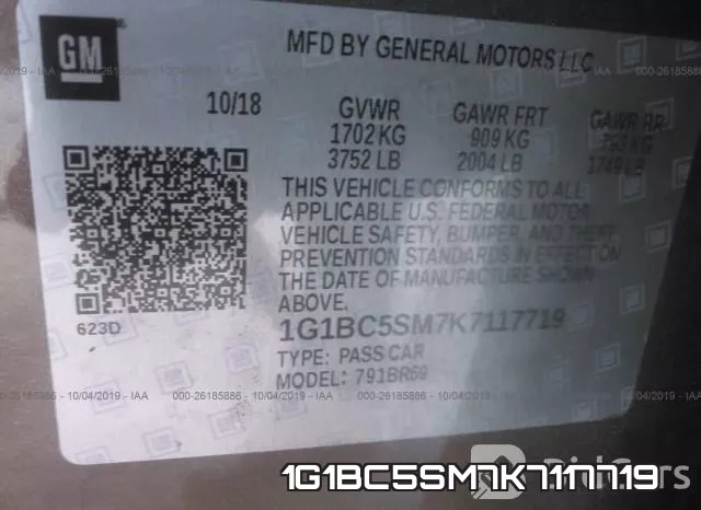 1G1BC5SM7K7117719 фото 10