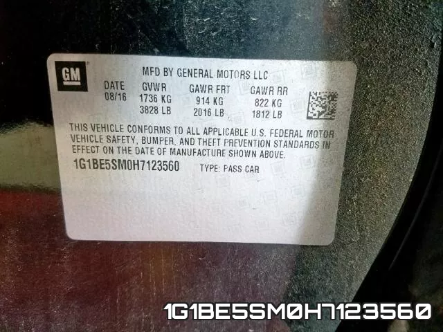1G1BE5SM0H7123560 фото 2