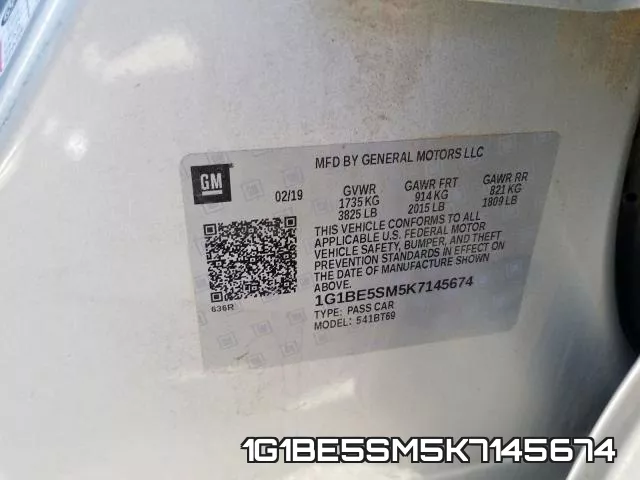 1G1BE5SM5K7145674 фото 2