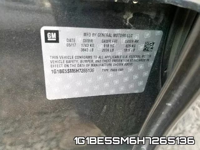 1G1BE5SM6H7265136 фото 2