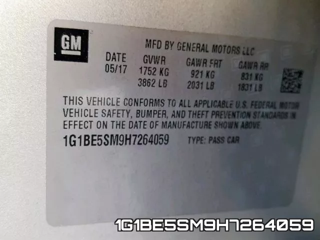1G1BE5SM9H7264059 фото 2