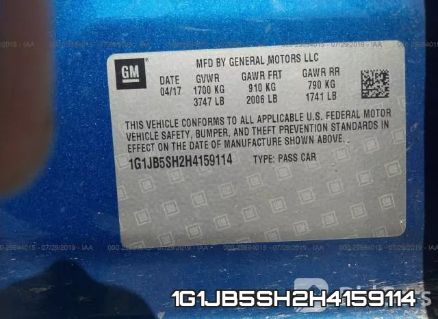 1G1JB5SH2H4159114 фото 10