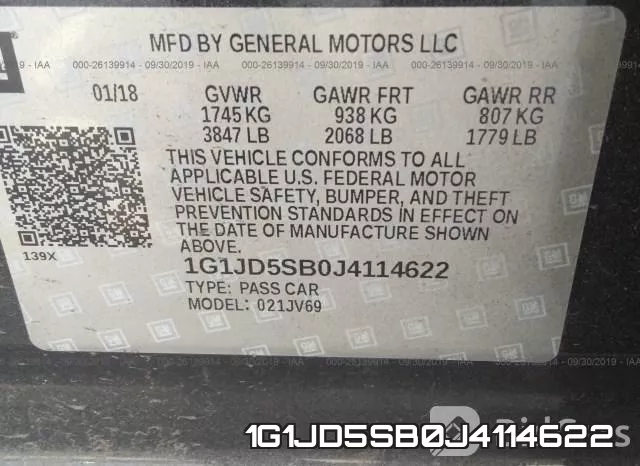 1G1JD5SB0J4114622 фото 10