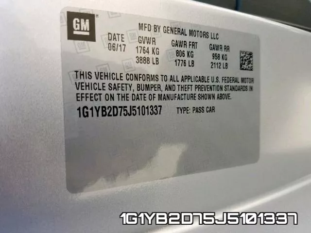 1G1YB2D75J5101337 фото 2