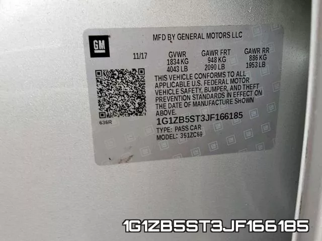 1G1ZB5ST3JF166185 фото 2