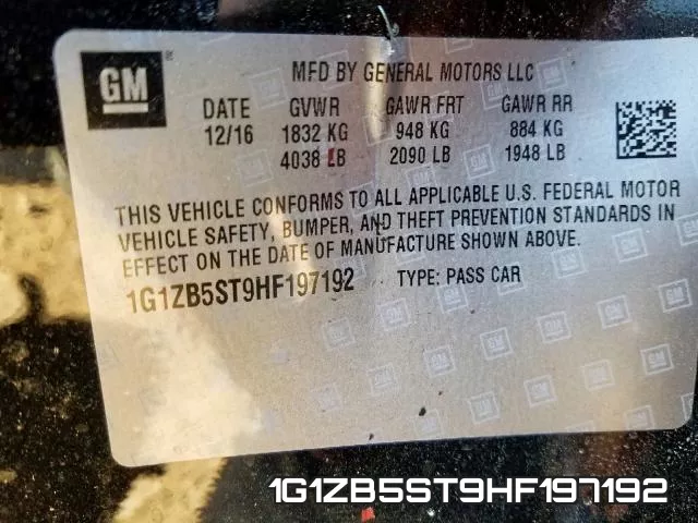 1G1ZB5ST9HF197192 фото 2