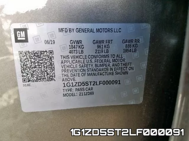 1G1ZD5ST2LF000091 фото 2