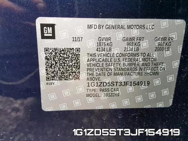 1G1ZD5ST3JF154919 фото 2