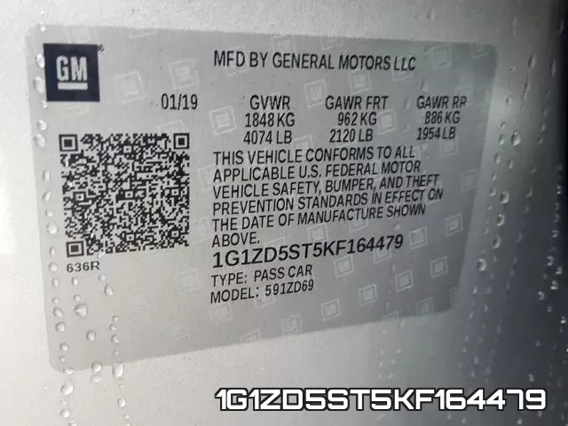 1G1ZD5ST5KF164479 фото 2