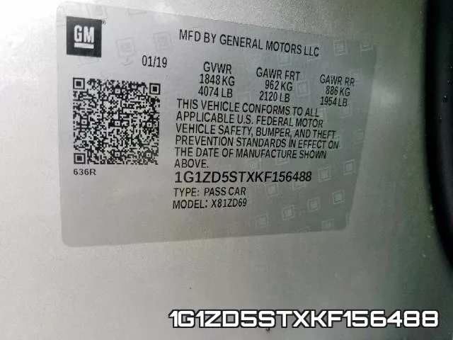 1G1ZD5STXKF156488 фото 2