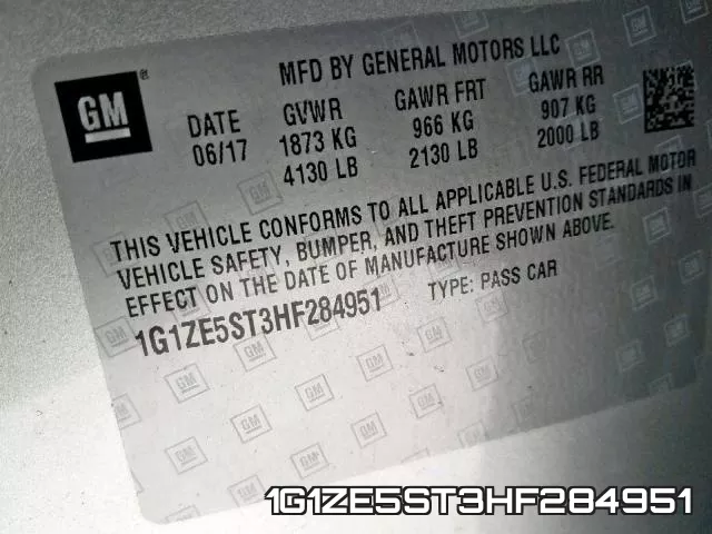 1G1ZE5ST3HF284951 фото 2