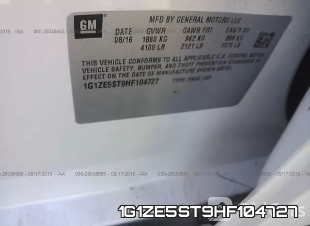 1G1ZE5ST9HF104727 фото 10
