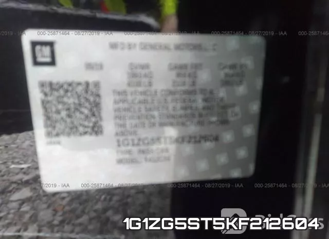 1G1ZG5ST5KF212604 фото 10