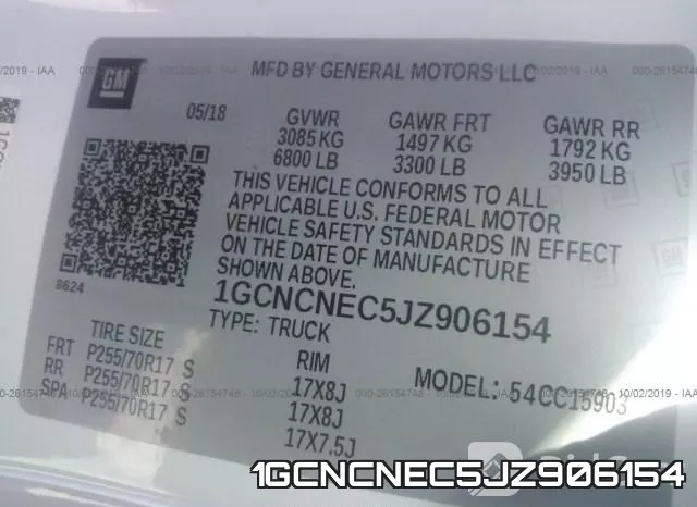 1GCNCNEC5JZ906154 фото 10