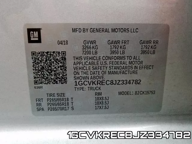1GCVKREC8JZ334782 фото 2