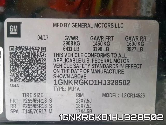 1GNKRGKD1HJ328502 фото 2