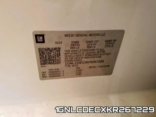 1GNLCDECXKR267229 фото 2