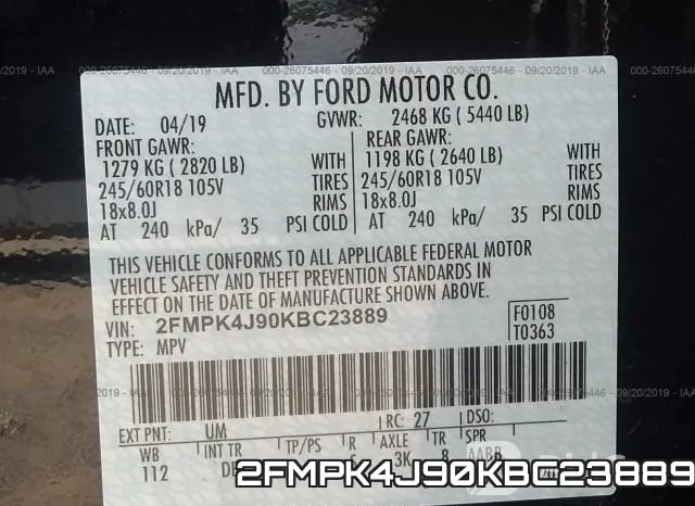 2FMPK4J90KBC23889 фото 10