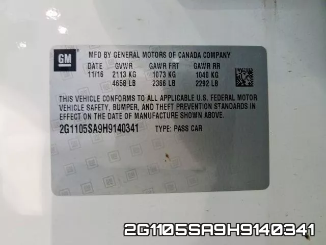 2G1105SA9H9140341 фото 2