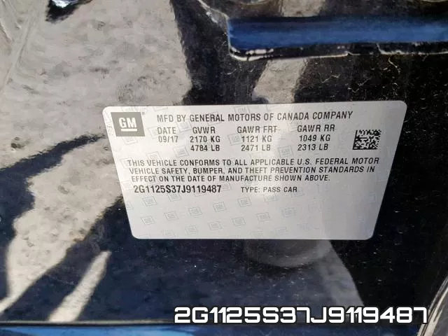2G1125S37J9119487 фото 2