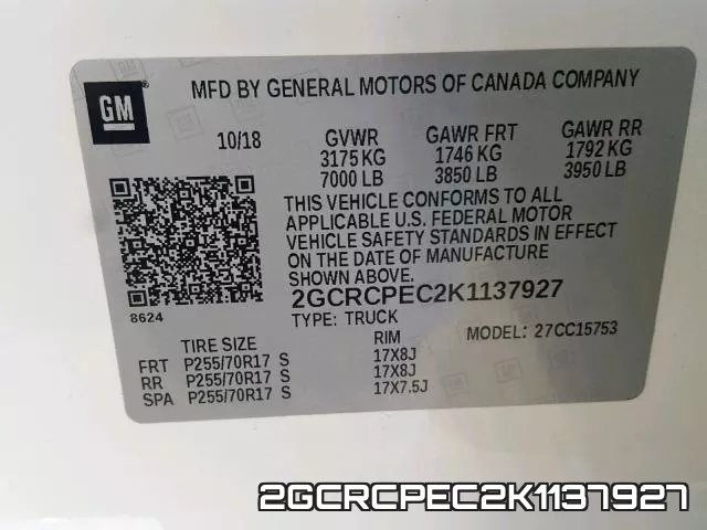 2GCRCPEC2K1137927 фото 2