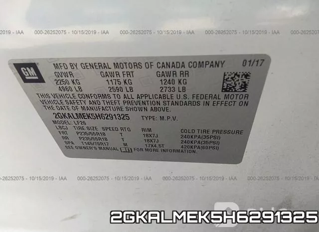 2GKALMEK5H6291325 фото 10