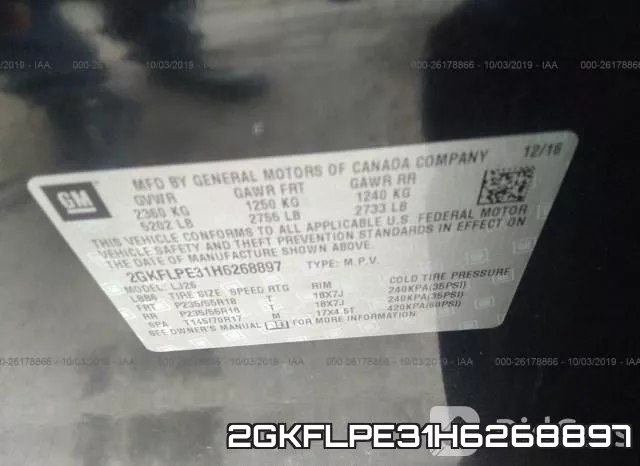2GKFLPE31H6268897 фото 10