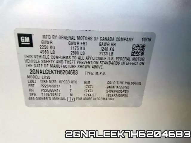 2GNALCEK7H6204683 фото 2