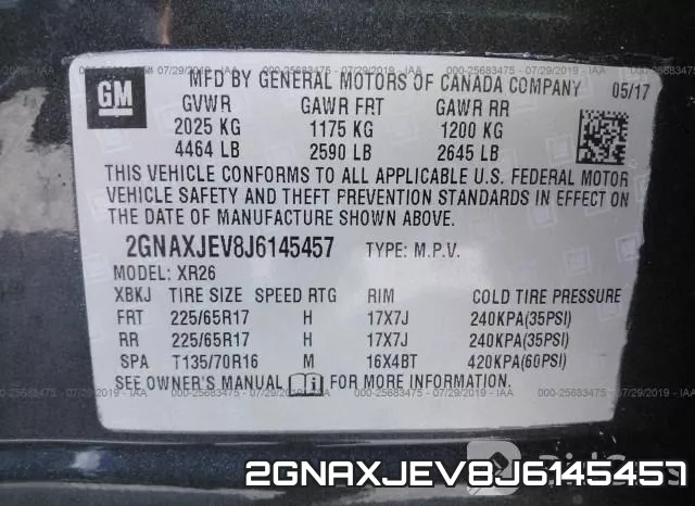 2GNAXJEV8J6145457 фото 10
