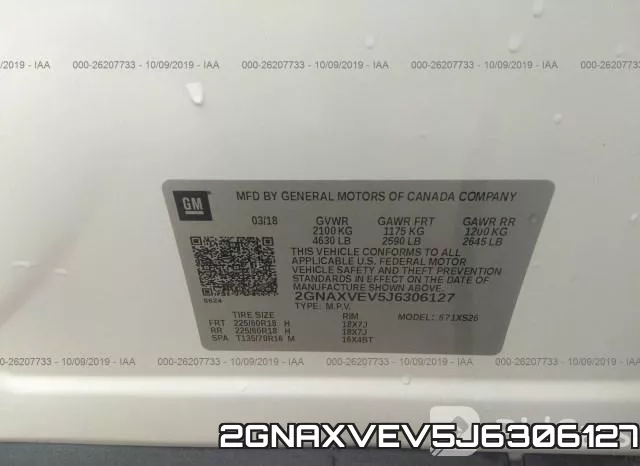 2GNAXVEV5J6306127 фото 10