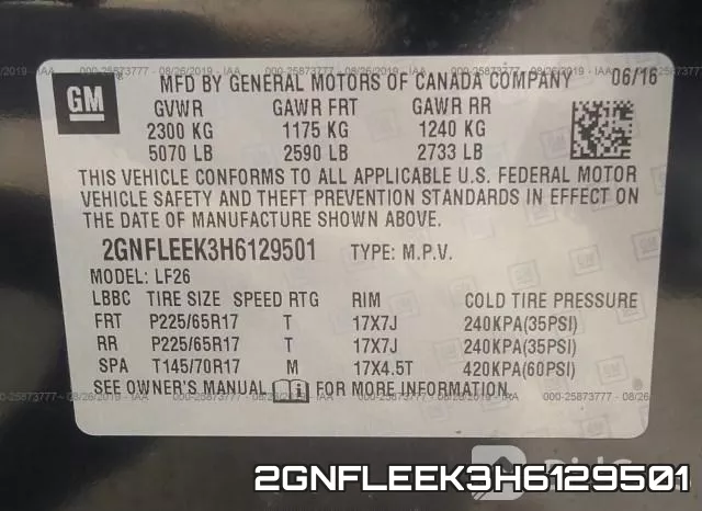 2GNFLEEK3H6129501 фото 10