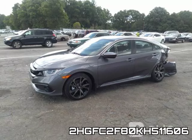 2HGFC2F80KH511606 фото 3