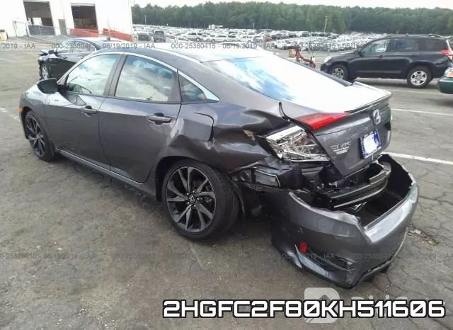 2HGFC2F80KH511606 фото 4