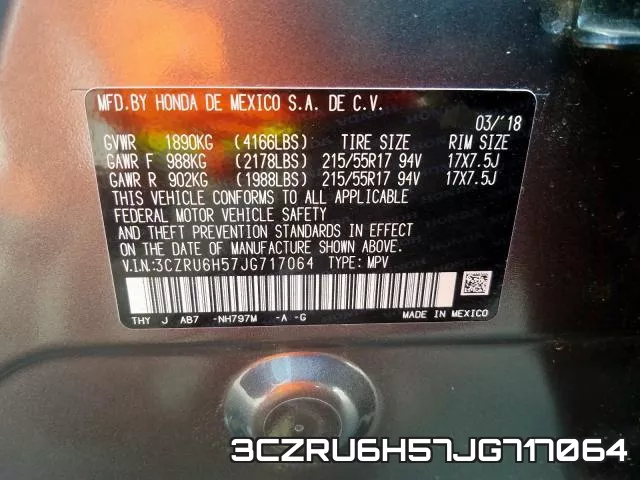 3CZRU6H57JG717064 фото 2