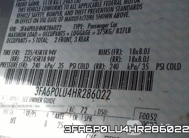 3FA6P0LU4HR286022 фото 10