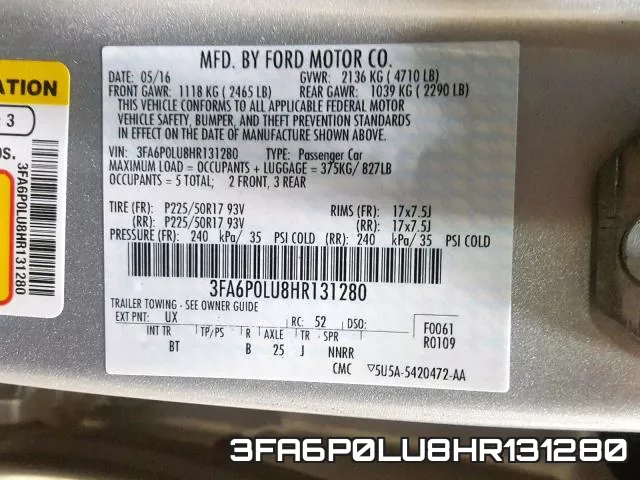 3FA6P0LU8HR131280 фото 2