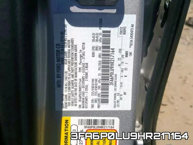 3FA6P0LU9HR217164 фото 2