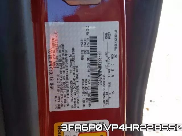 3FA6P0VP4HR228550 фото 2