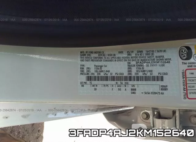 3FADP4AJ2KM152640 фото 10