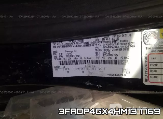 3FADP4GX4HM137769 фото 10