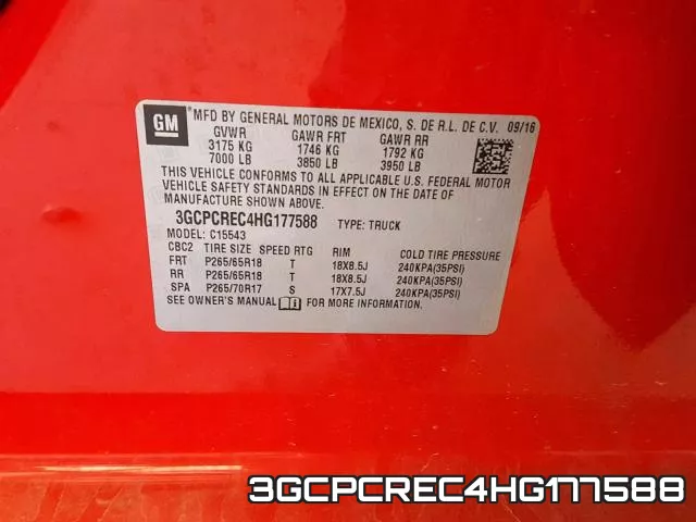 3GCPCREC4HG177588 фото 2