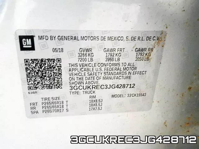 3GCUKREC3JG428712 фото 2