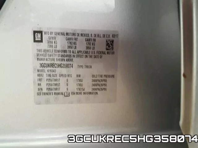 3GCUKREC5HG358074 фото 2