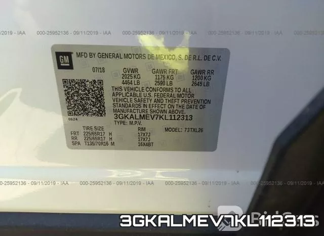 3GKALMEV7KL112313 фото 10