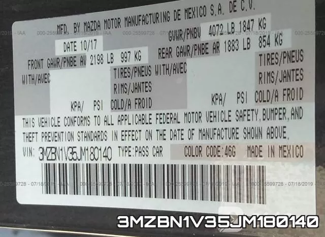 3MZBN1V35JM180140 фото 10